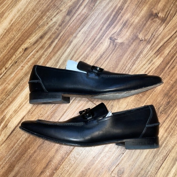 Ferragamo Men\'s 9 D Loafers black foster slip on leather Italian business casual main image 6